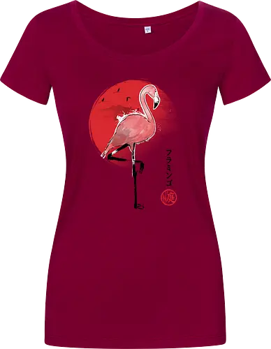 Flamingo sumi e
