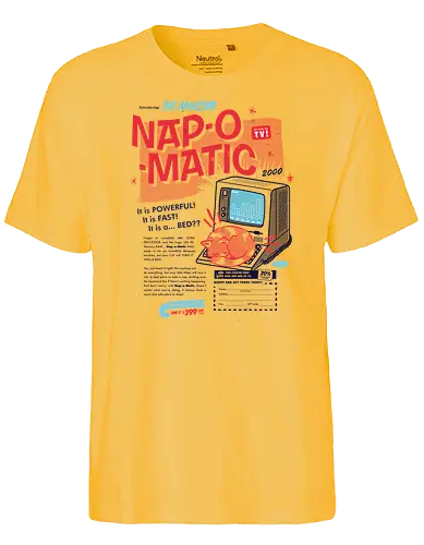 Nap-o-Matic - nap, nickerchen, chill, cat, katze, computer, keyboard, tastatur, schlafen - Fairtrade T-Shirt