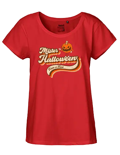Mister Halloween - pumpkin, kürbis, Trick or treat - Fairtrade Girl Shirt