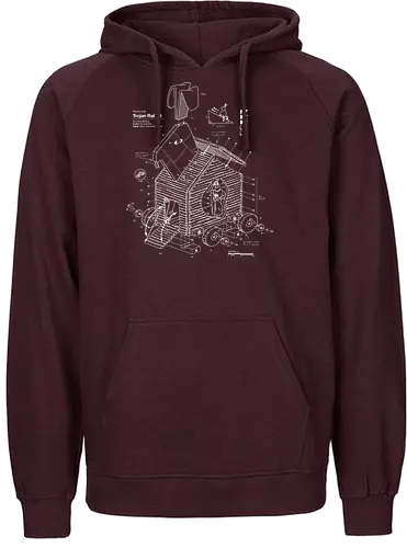 Trojan Rabbit - monty python, Wooden, rabbit, kaninchen, Trojanisches Pferd, holy grail - Fairtrade Hoodie