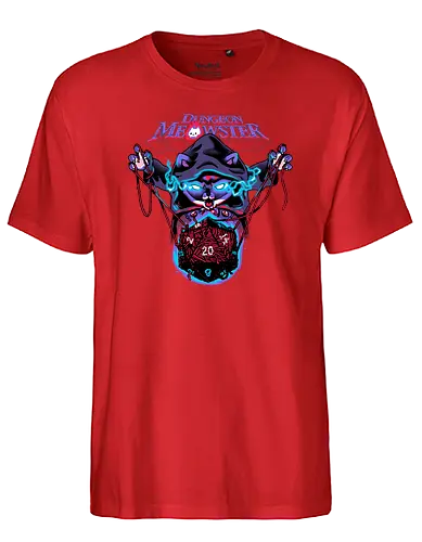Dungeon Meowster - dungeons, dragons, pen and paper, cat, katze, dice, würfel, w20, Pen and Paper - Fairtrade T-Shirt