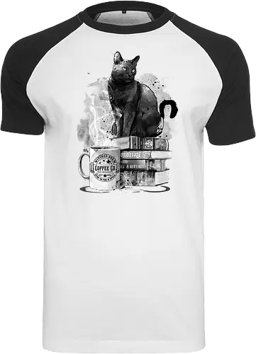 Cat books and coffee