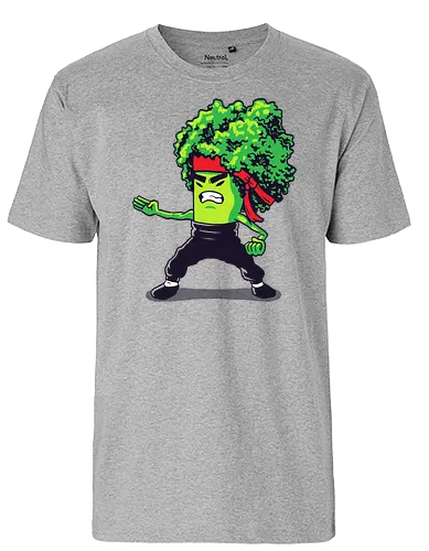 Brocco Lee - brokkoli, broccoli, ninja, fighter, kung fu, fighting, lee - Fairtrade T-Shirt