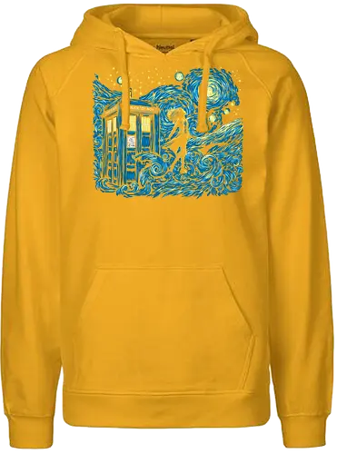 Dreams of Time and Space - starry night, stars, timetravel, doctor, who - Fairtrade Hoodie