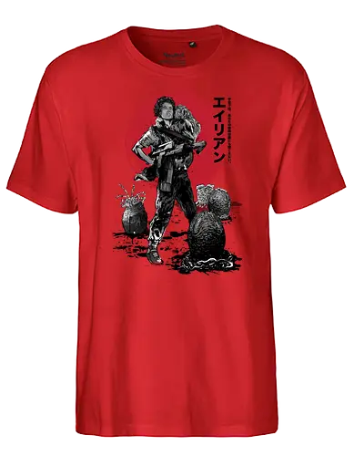 The rescue of Newt sumi e - alien, retro, movie - Fairtrade T-Shirt