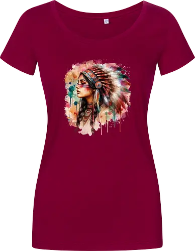Native american woman watercolor