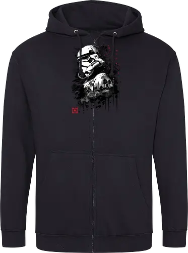 Trooper in the forest sumi e