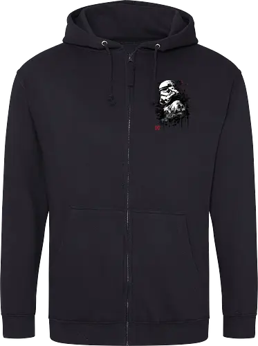 Trooper in the forest sumi e - space opera, scifi, space - Hoodie Jacke