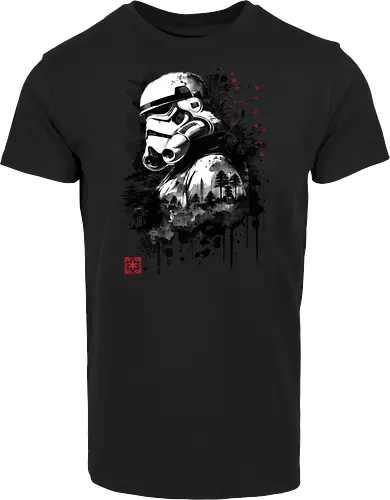 Trooper in the forest sumi e - space opera, scifi, space - Hausmarke Shirt