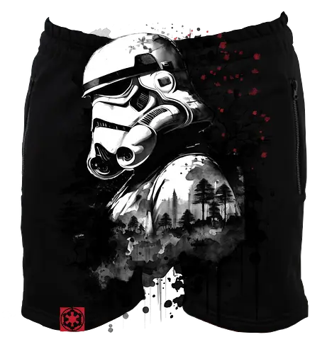 Trooper in the forest sumi e