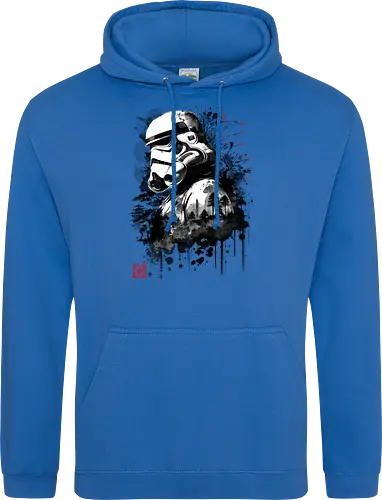 Trooper in the forest sumi e - space opera, scifi, space - Standard Hoodie