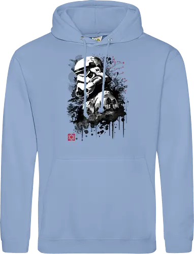 Trooper in the forest sumi e - space opera, scifi, space - Standard Hoodie