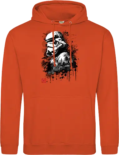 Trooper in the forest sumi e - space opera, scifi, space - Standard Hoodie