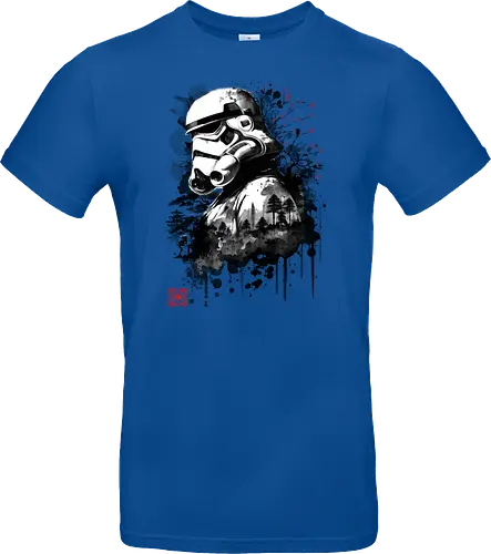 Trooper in the forest sumi e - space opera, scifi, space - Standard T-Shirt