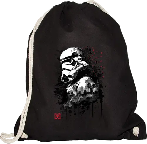 Trooper in the forest sumi e