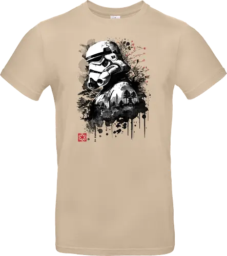 Trooper in the forest sumi e