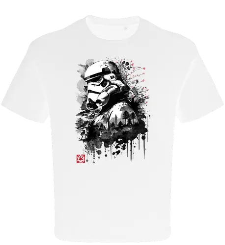 Trooper in the forest sumi e - space opera, scifi, space - Oversize T-Shirt
