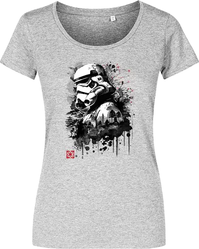 Trooper in the forest sumi e