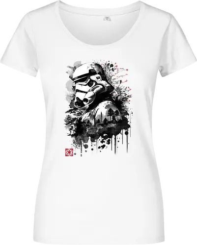 Trooper in the forest sumi e