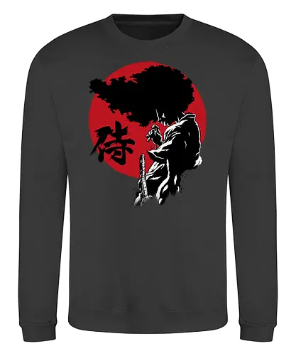 Afro sumi e - afro, samurai, anime, manga - Sweatshirt