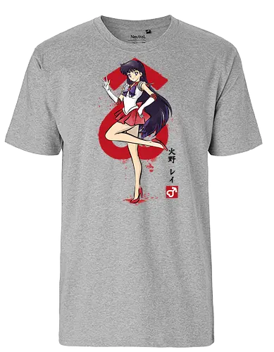 Mars sumi e - sumi-e, mars, sailor, kanji - Fairtrade T-Shirt