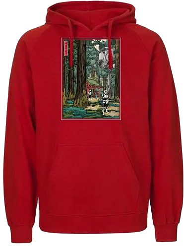 Galactic Empire in Japanese forest - space opera, sci fi, empire - Fairtrade Hoodie