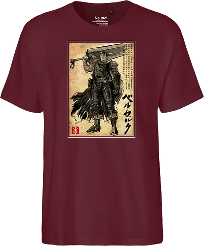Black swordsman woodblock