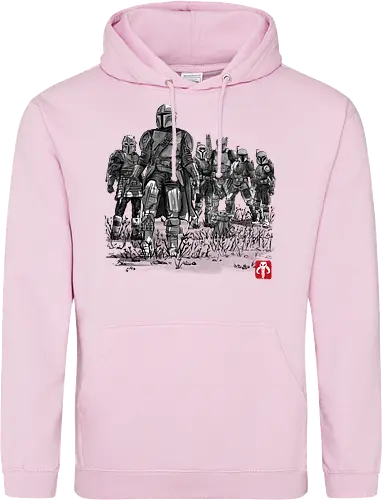 Seven Bounty Hunters sumi e - japan, sci fi, space opera, sumi-e - Standard Hoodie