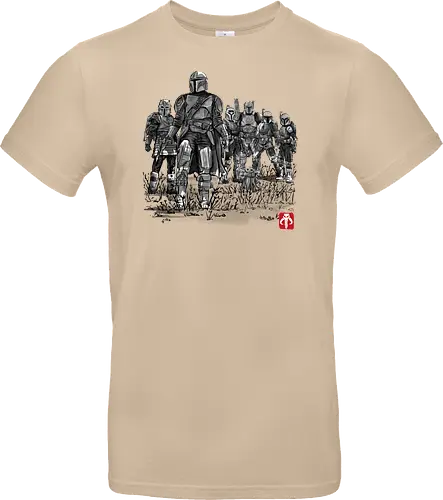 Seven Bounty Hunters sumi e - japan, sci fi, space opera, sumi-e - Standard T-Shirt