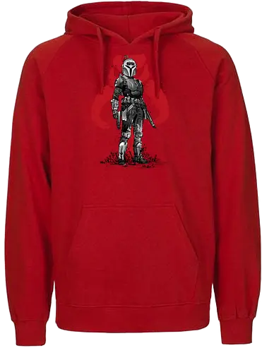 Bo-Katan sumi e - japan, sumi-e, space opera, sci fi - Fairtrade Hoodie