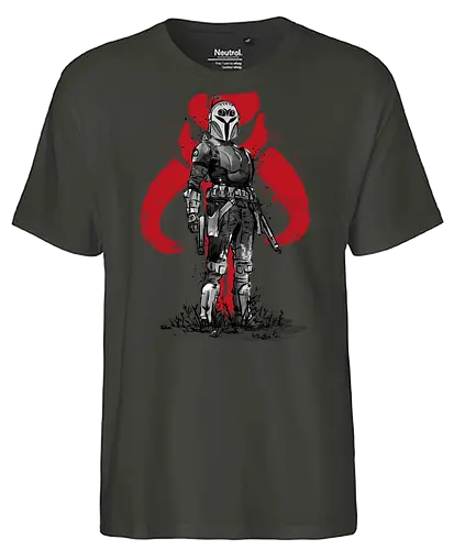 Bo-Katan sumi e - japan, sumi-e, space opera, sci fi - Fairtrade T-Shirt