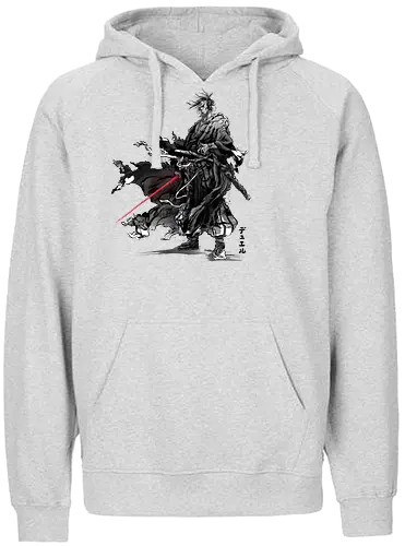 Lone wanderer sumi e - japan, sumi-e, samurai, anime - Fairtrade Hoodie
