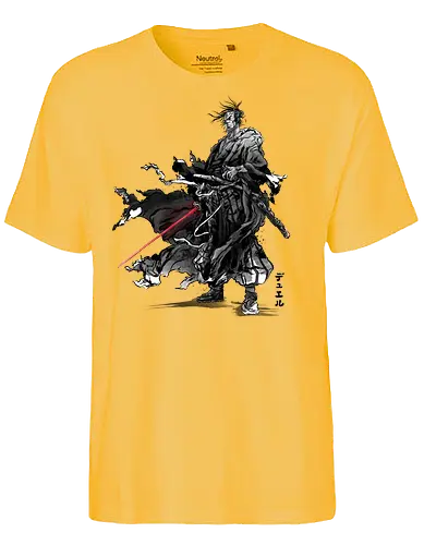 Lone wanderer sumi e - japan, sumi-e, samurai, anime - Fairtrade T-Shirt
