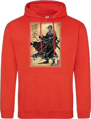 Lone wanderer woodblock