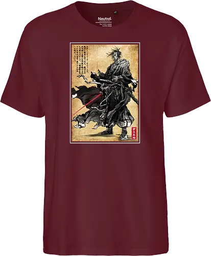 Lone wanderer woodblock