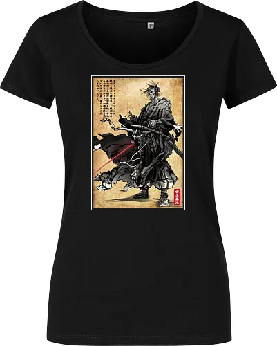 Lone wanderer woodblock