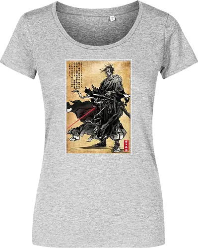 Lone wanderer woodblock