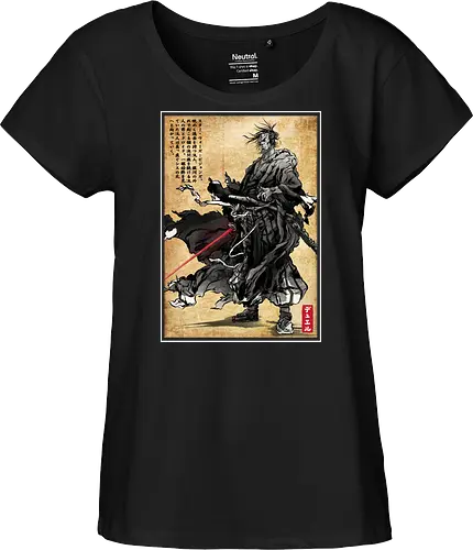Lone wanderer woodblock