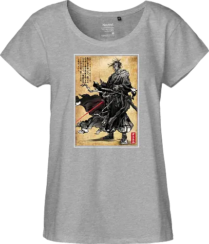 Lone wanderer woodblock