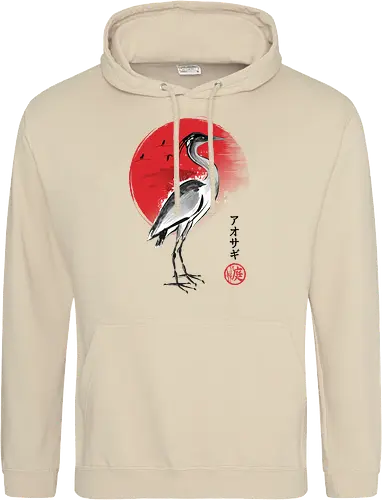 Heron sumi e