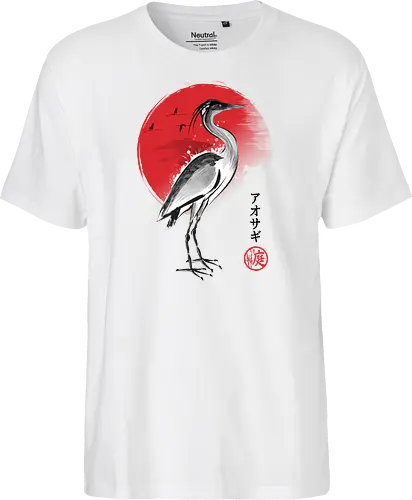 Heron sumi e
