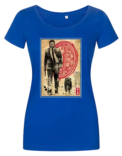 Lone hitman and cub woodblock