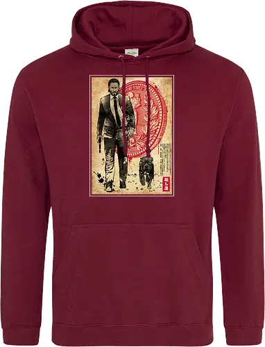 Lone hitman and cub woodblock