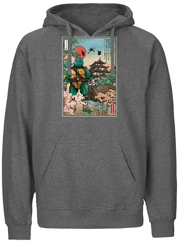 Dual katana in Japan - turtles, ninja, heroes - Fairtrade Hoodie