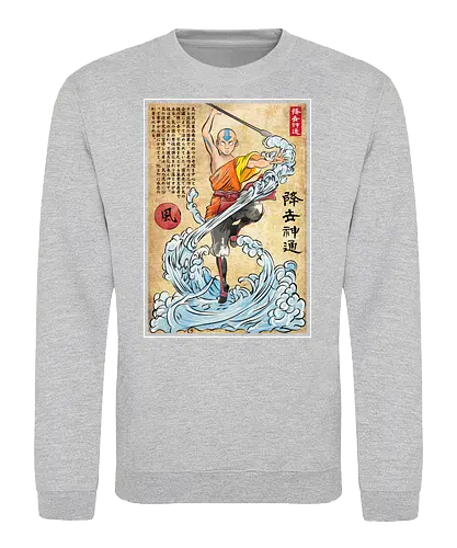 Air nomad master woodblock - last, air, bender, anime - Sweatshirt