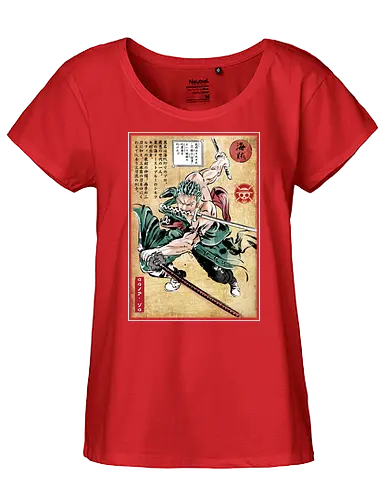 Pirate hunter woodblock - anime, manga, straw hat pirates, luffy - Fairtrade Girl Shirt