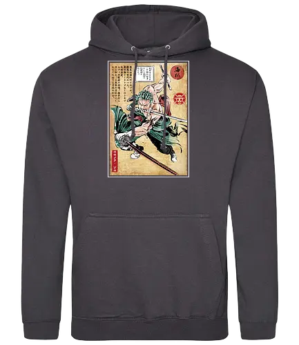 Pirate hunter woodblock - anime, manga, straw hat pirates, luffy - Standard Hoodie