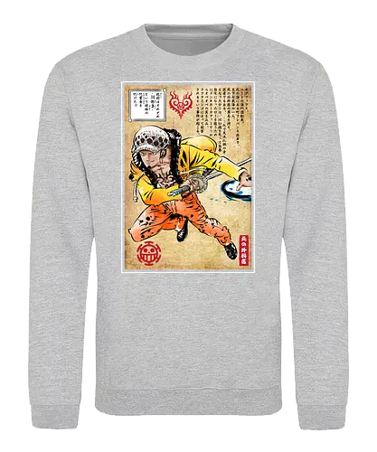 Surgeon of death woodblock - anime, manga, Trafalgar - Sweatshirt