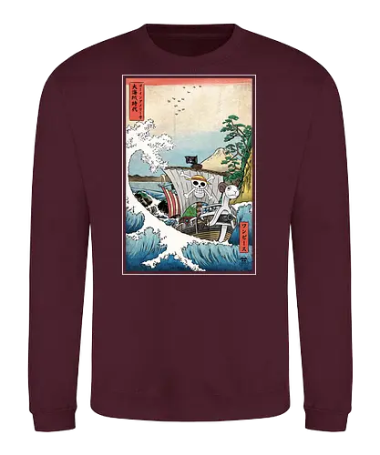 Going merry in Japan - anime, manga, luffy, straw hat pirates - Sweatshirt
