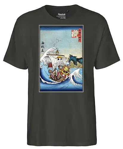 Thounsand sunny in Japan - anime, manga, straw hat pirates, pirat - Fairtrade T-Shirt